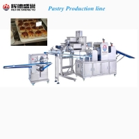 Automatic Three Layer pastry production line for filling bun/snack/pancake/crisp