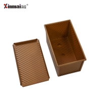 Gold Baking baking tray Mini Vienna Toast Box (Corrugated aluminum alloy, non-stick) XMC40012