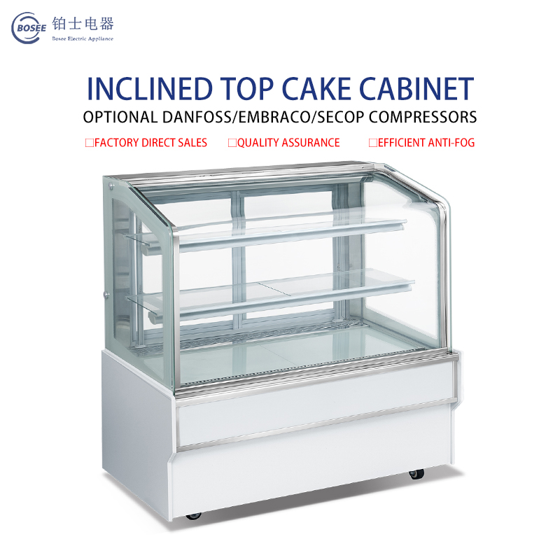 Bosee Xdh-1200A Large Vision Energy-Saving Slant Top Cake Cabinet / 2