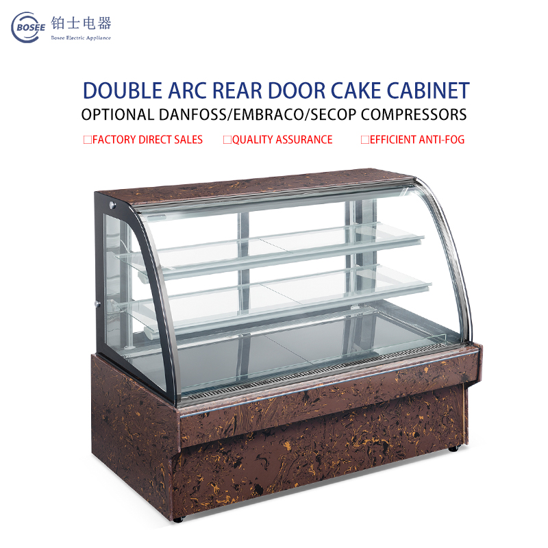 Bosee Syh-1200A Large Space Energy Saving Double Arc Rear Door Cake Cabinet / 2