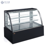 High-grade black no lamp belt Double arc rear door cake cabinet Display cabinet JGY-1800A