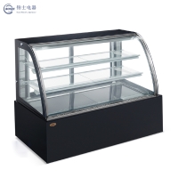 High-grade black no lamp belt Double arc rear door cake cabinet Display cabinet  JGY-1200A