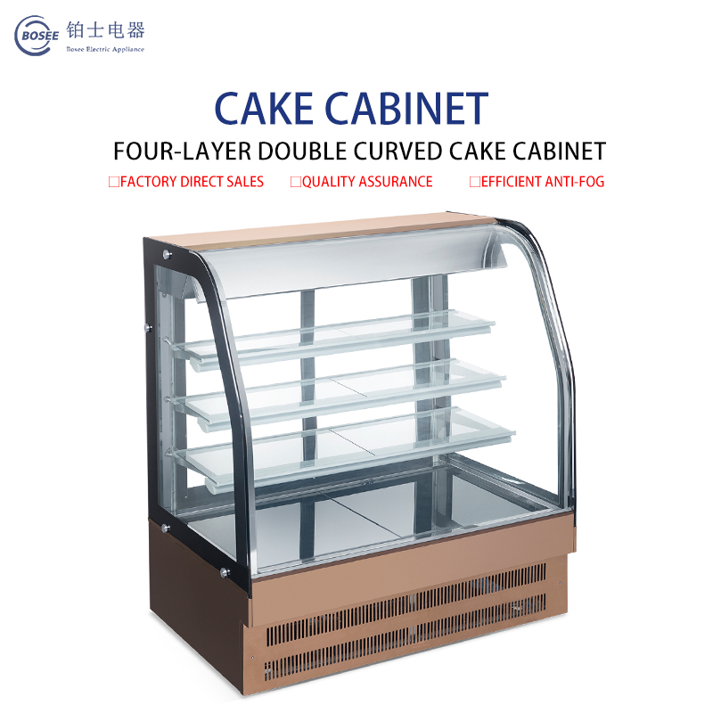 Bosee Syh-900A Large Space Energy Saving Four-Layer Double Curved Cake Cabinet / 2