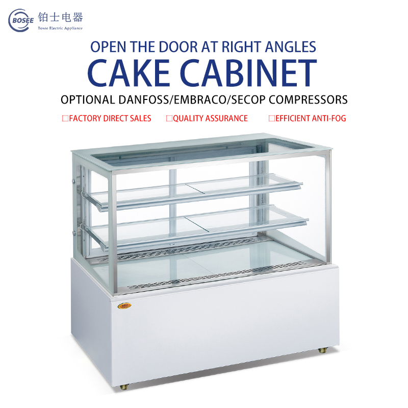 Bosee Jgz-1500A Spacious and Energy-Saving Right Angle Open Door Cake Cabinet / 2