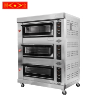 Chubao KB-30 3 layer 6 tray Customizable gas or electricity standard gas intelligent deck oven