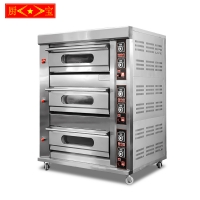 Chubao KB-30 3 layer 6 tray Customizable gas or electricity standard gas deck oven