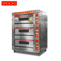 Chubao KB-30 3 layer 6 tray Customizable gas or electricity standard gas deck oven (B style)