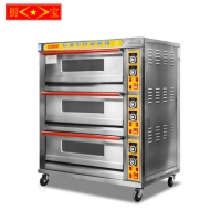 Chubao KA-30 Customizable gas or electricity 3 layer 6 tray deck oven