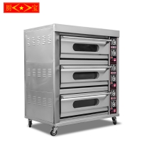 Chubao KA-30 Customizable gas or electricity 3 layer 6 tray high quality deck oven