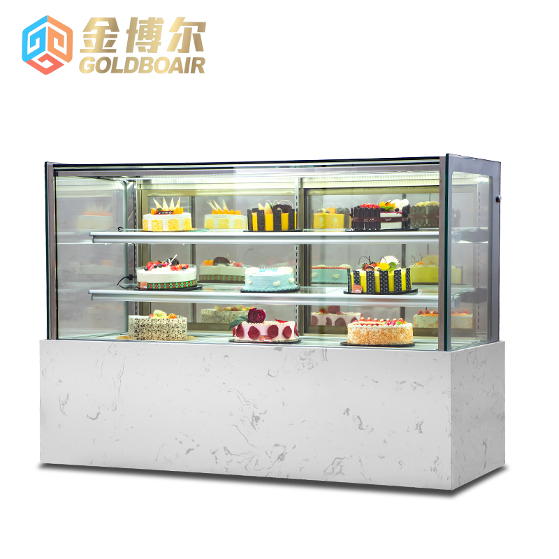 GoldBoair CR3-180 Three-layer display rack, large space, energy saving Rectangular Cake Showcase
