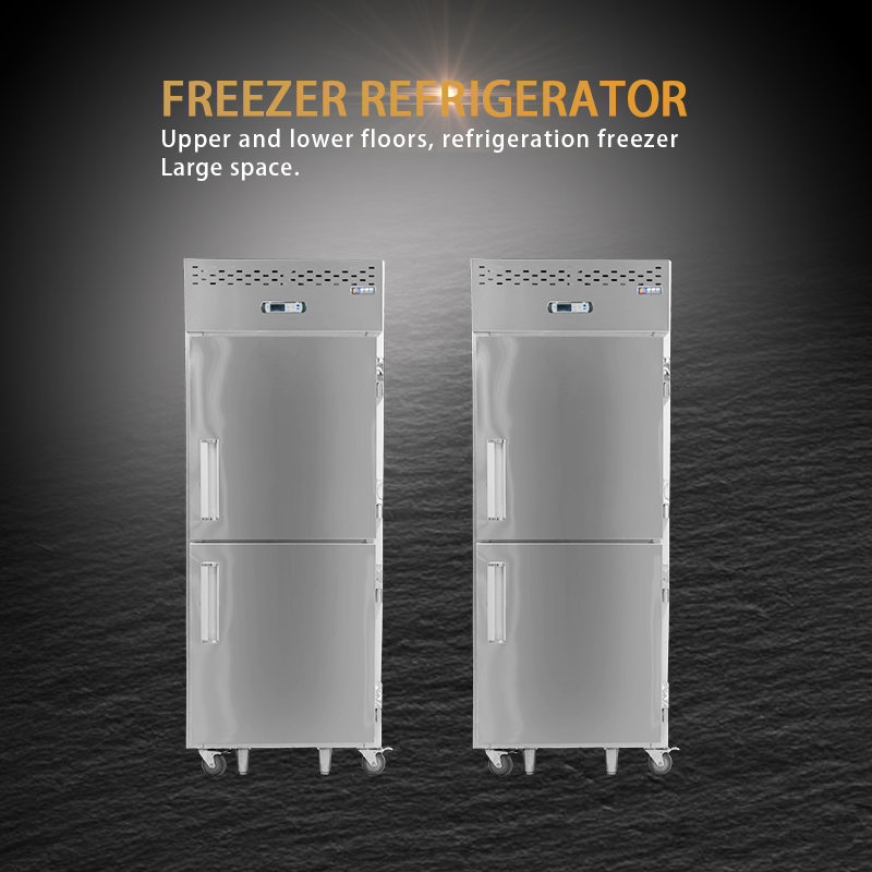 Upper and lower door double system, refrigeration cabinet / 3