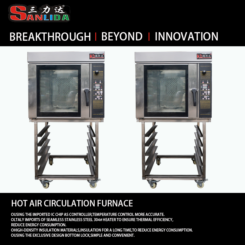 Stainless steel, evenly baked, single in place Hot air convection oven SLH-5K Gas type / 2