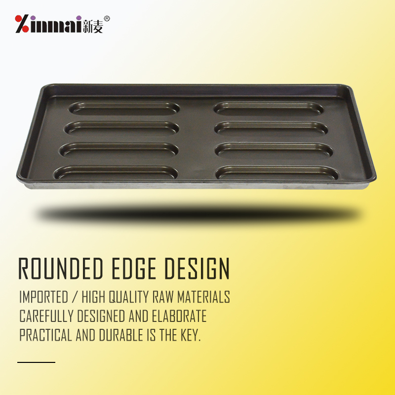 Factory direct sales 8 hot dog trays (aluminized plate) XINMAI Professional production 400*600*32mm / 3
