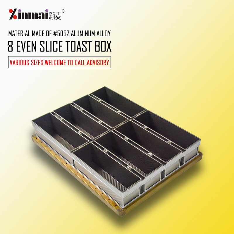 #5052Aluminum alloy high quality easy to clean 8 even slice toast box / bread tray XMC50020 / 2