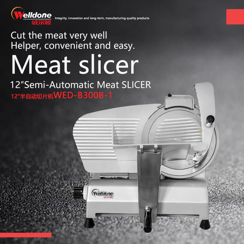Meat processing machinery 12second semi-Automatic Meat SLICER WED-B300B-1 / 2