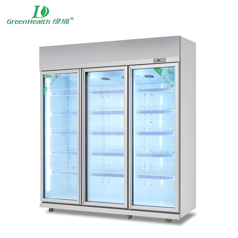 Vertical refrigerator freezer series Double Door Long Handle ShowcaseLG-1260L