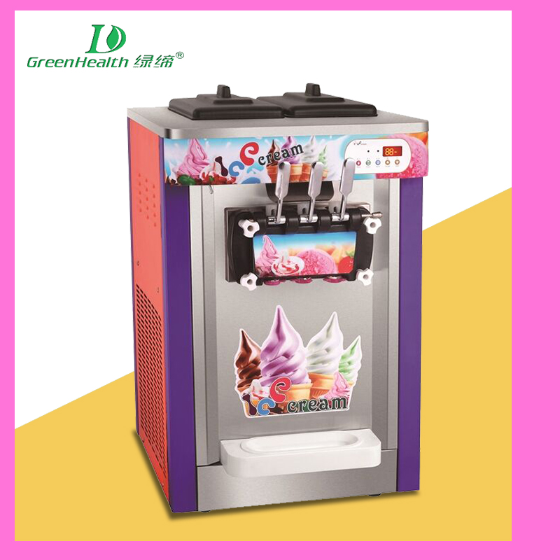 18L Single Flavor (Counter Top Type) Red paint ice cream machine desktop GHJ-18A / 3