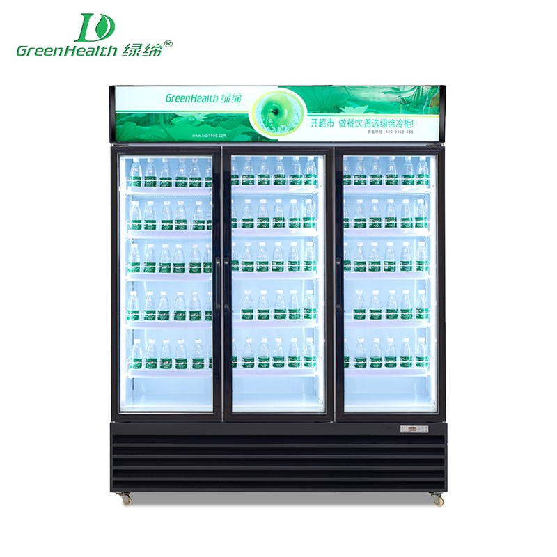 Upringht Fridge Freezer Series Black Upright Chiller Refrigerated