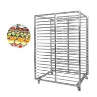 16 layers 32 trays stainless steel dehydrator machine trolley vegetable fruit dryer trolley