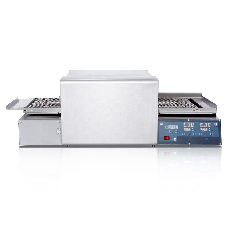 14 inch baked round scones chain conveyor belt visualized digital panel gas cooker heating food oven / 2