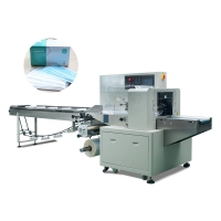 Down-paper pillow packing machine High Speed Automatic Disposable Medical Surgical Face Mask Pillow 