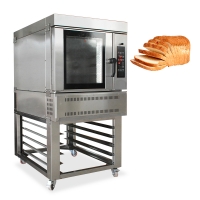 5 tray industrial Croissant toast convection oven gas with steam bakery commercial