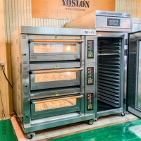 Yoslon 3 Deck 6 Trays Commercial Gas Oven Bakery Machine Equipment Baking Oven Bread Cake Deck Oven