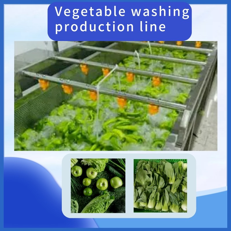 Fruit and vegetable cleaning processing equipment automatic production line spot vegetable cleaning machine / 6