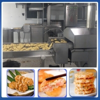 Fully automatic commercial shrimp cake production line
