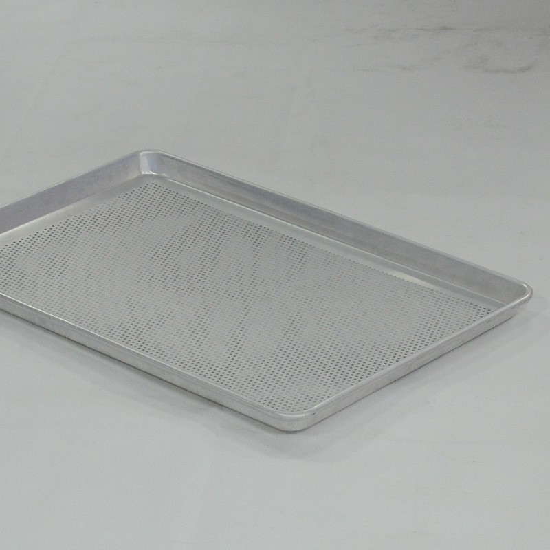 Aluminum alloy baking trays for food processing plants, customized punched trays, anodized non-stick bread trays / 3