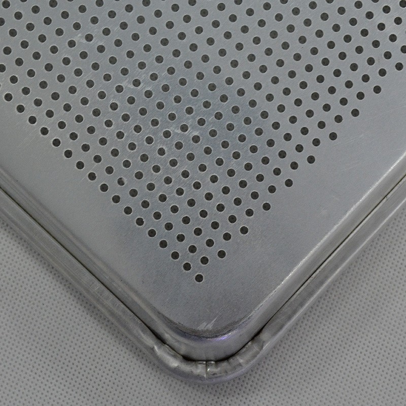 Aluminum alloy baking trays for food processing plants, customized punched trays, anodized non-stick bread trays / 4