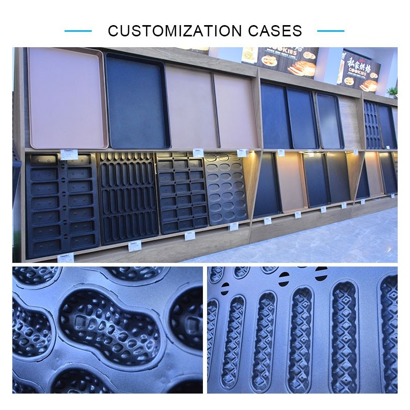 Custom Stainless Steel Non-perforated And Perforated Baking Tray Oven Tray Baking Pan Baking Sheet Manufacturer / 4