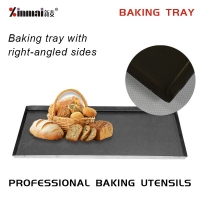 Aluminum alloy bread baking pan with right-angled sides, proofing and baking pan for pizza and baguette