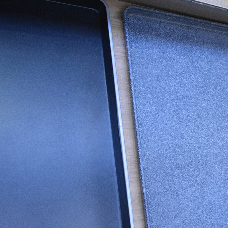 Aluminum alloy bread baking pan with right-angled sides, proofing and baking pan for pizza and baguette / 5