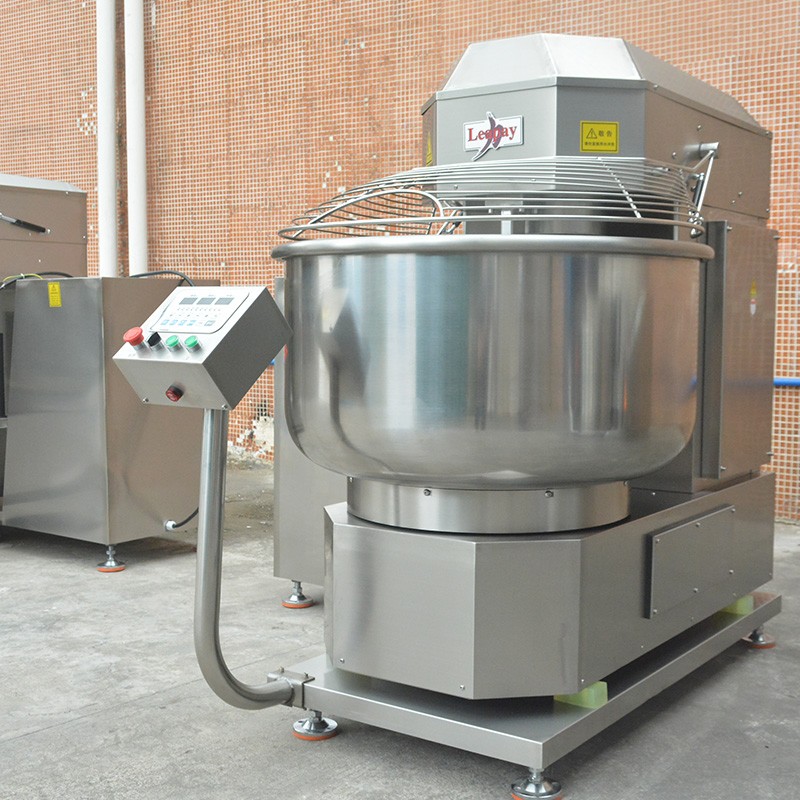 Commercial food factory tippable mixer, spiral - type bread baguette dough mixer right - hand side reversible mixing / 2