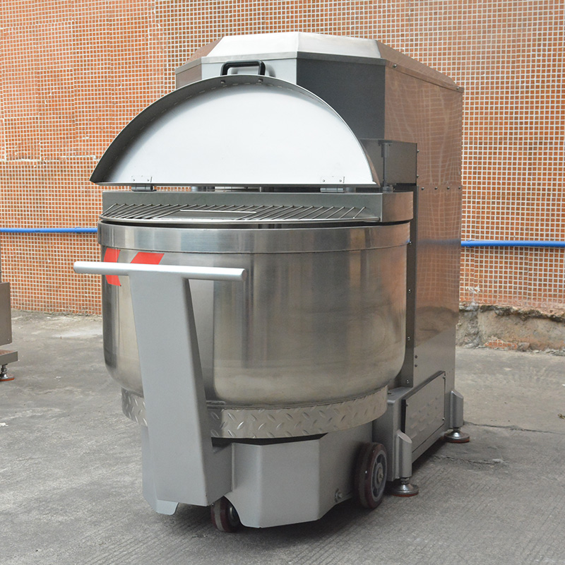 Detachable - tank dough mixer for pasta processing factory, 100kg rotatable dough - mixing bucket kneader / 2