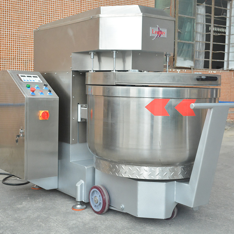 Detachable - tank dough mixer for pasta processing factory, 100kg rotatable dough - mixing bucket kneader / 3
